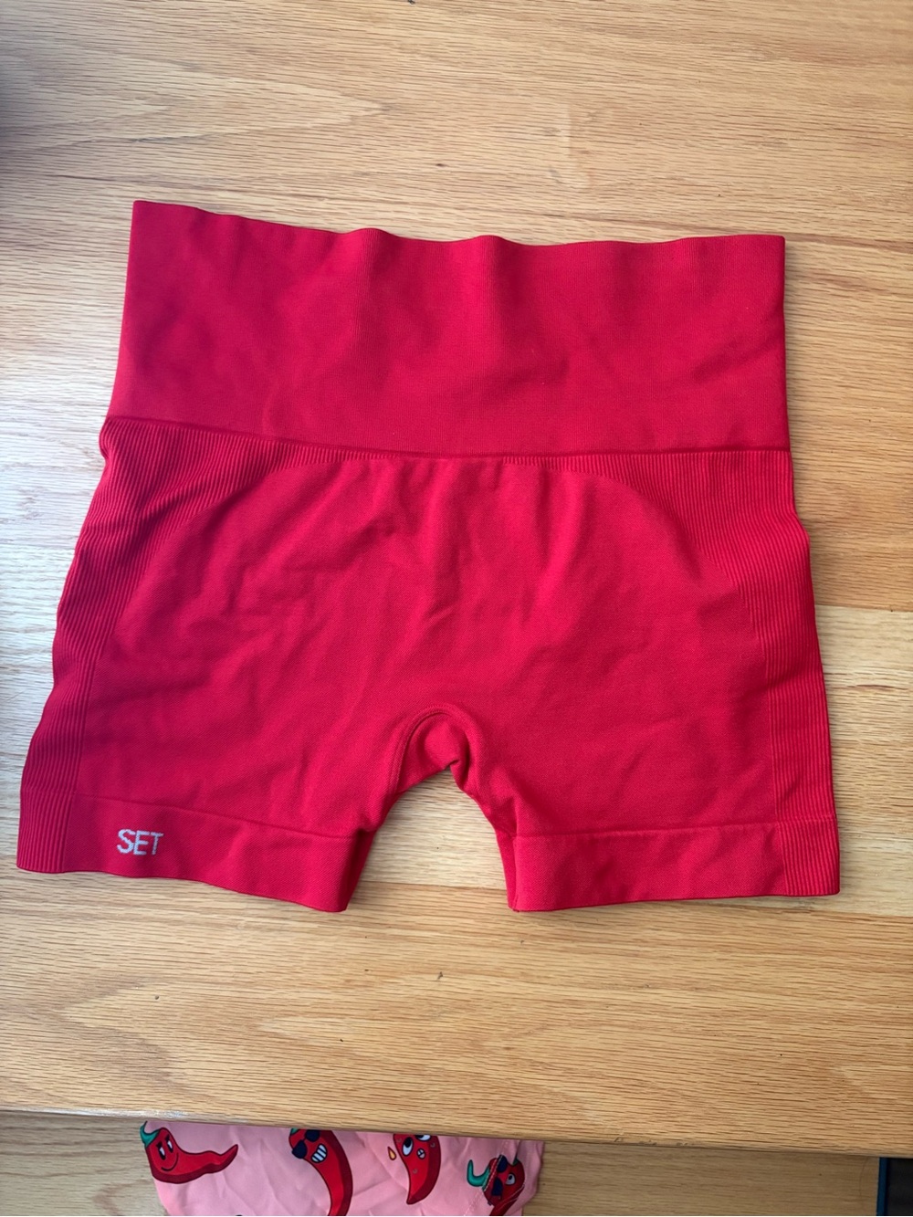 SET Active Red High-Rise Bike Shorts